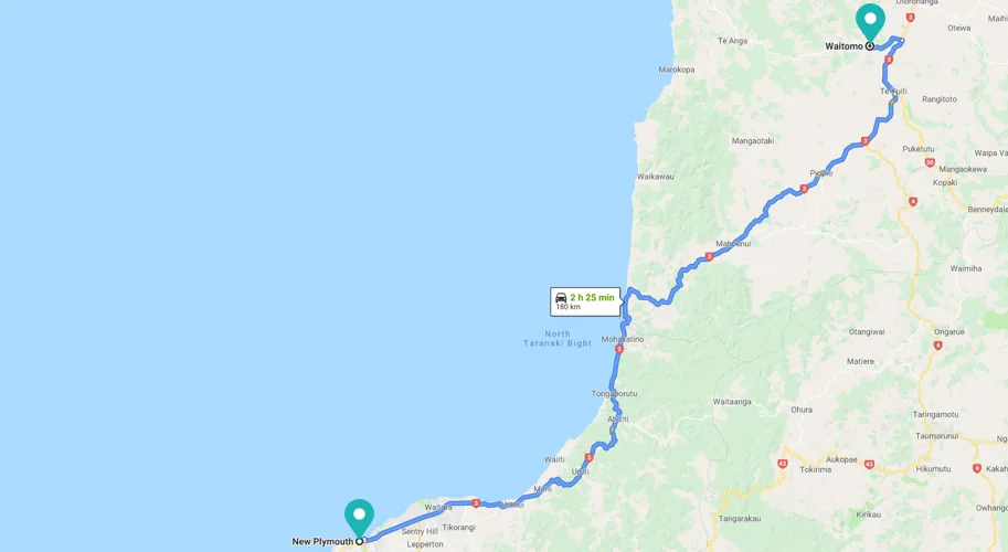 From New Plymouth Map