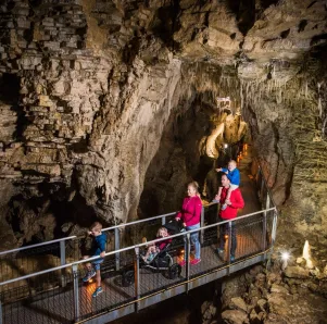 Family holiday fun under and above ground